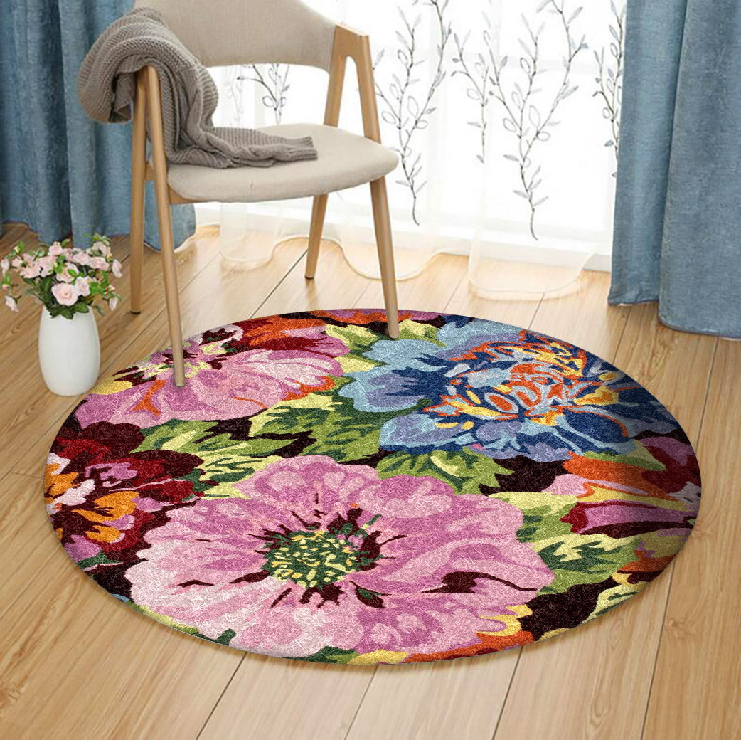 Flower HM240932TM Round Area Rug