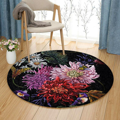 Flower HN0509043RR Round Area Rug