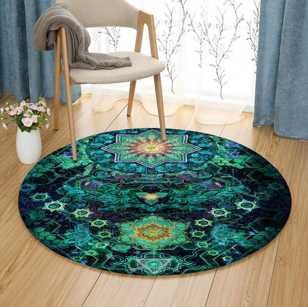 Flower Of Life BL0110055RR Round Area Rug