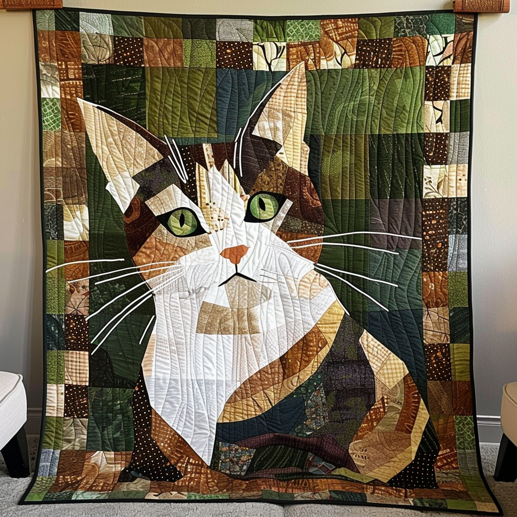 Forest Cat Quilted Blanket NCU0NT074