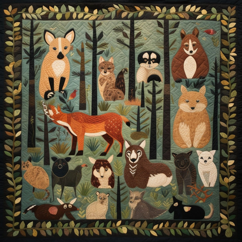 Forest Animals BL07112317 Quilt Blanket