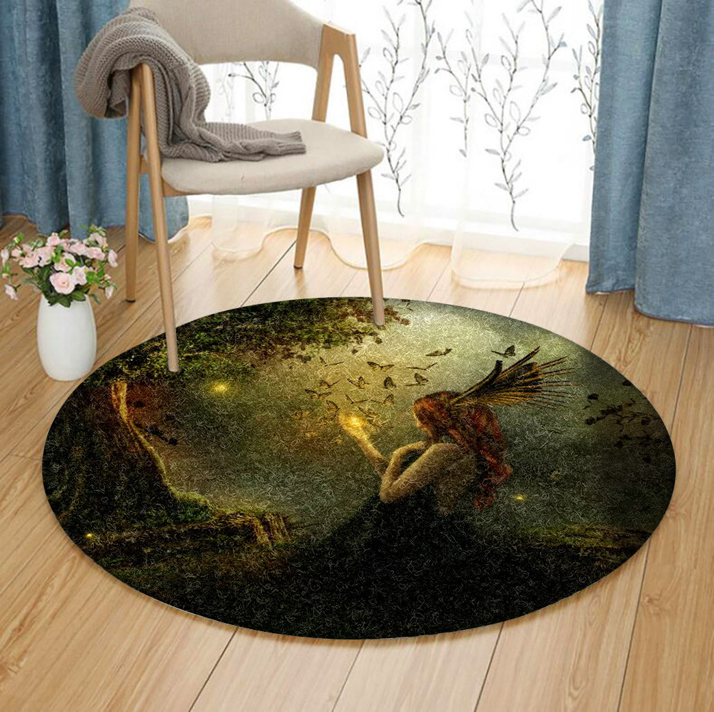 Forest Fairy HN2310103RR Round Area Rug