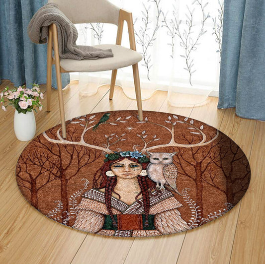 Forest Witch HN2810166RR Round Area Rug