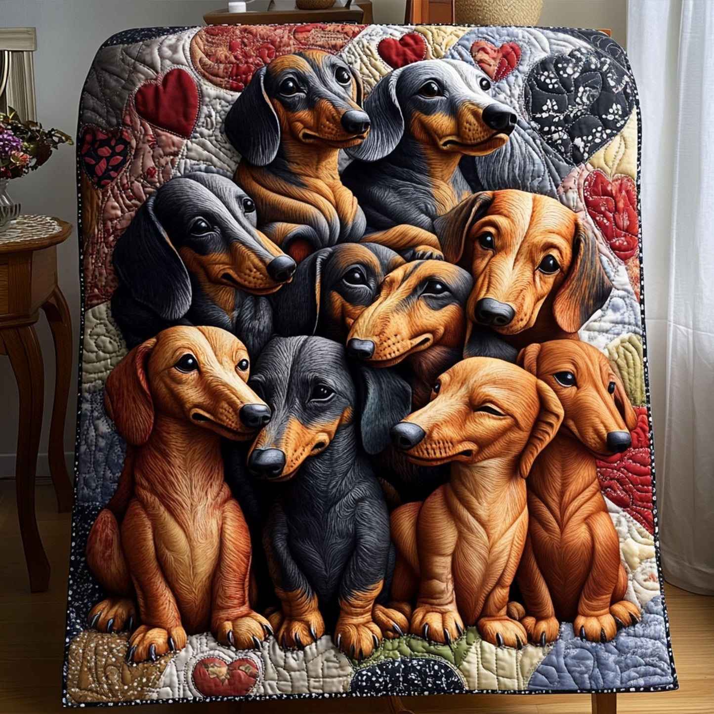 Forever Dachshund Quilted Blanket NCU0PT3042