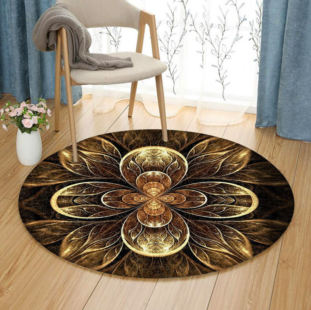 Fractal Flower HM240939TM Round Area Rug