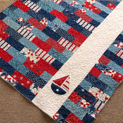 Freedom Boat Quilted Blanket NCU0TH577