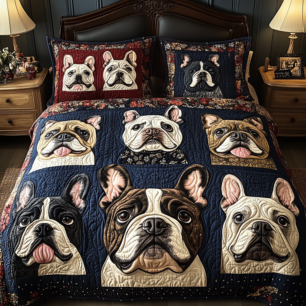 French Bulldog TAI041124357 Quilt Bedding Set