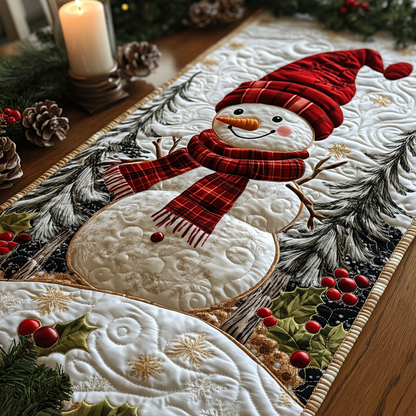 Frosted Cheer Quilted Table Runner NCU0DV1873