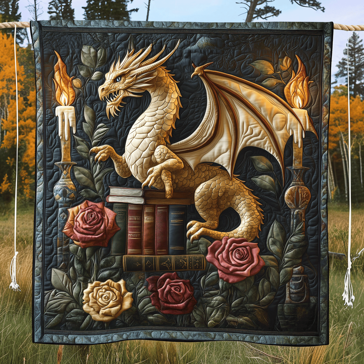 Frostfire Majesty Quilted Blanket NCU0DV2445