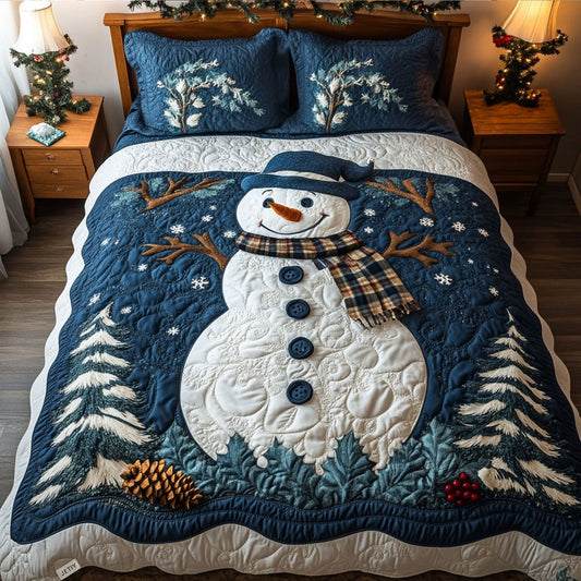 Frosty Festivities 3-Piece Quilted Bedding Set NCU0PT2255