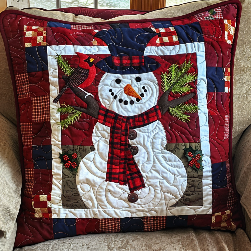 Frosty Greetings Quilted Pillow Case NCU0TL631