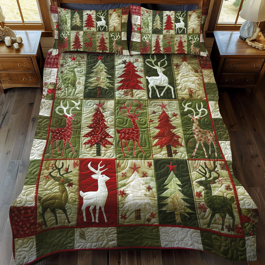 Frosty Pines Quilted Bedding Set NCU0DV1626