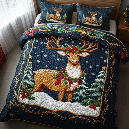 Frosty Pines Quilted Bedding Set NCU0DV1737