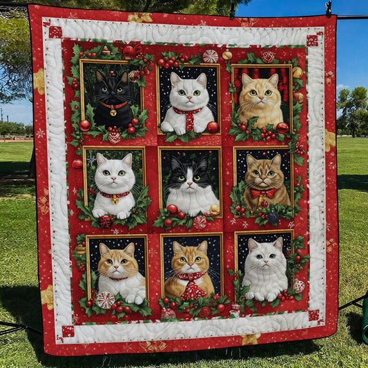 Furry Christmas Cheer Quilted Blanket NCU0TL1694