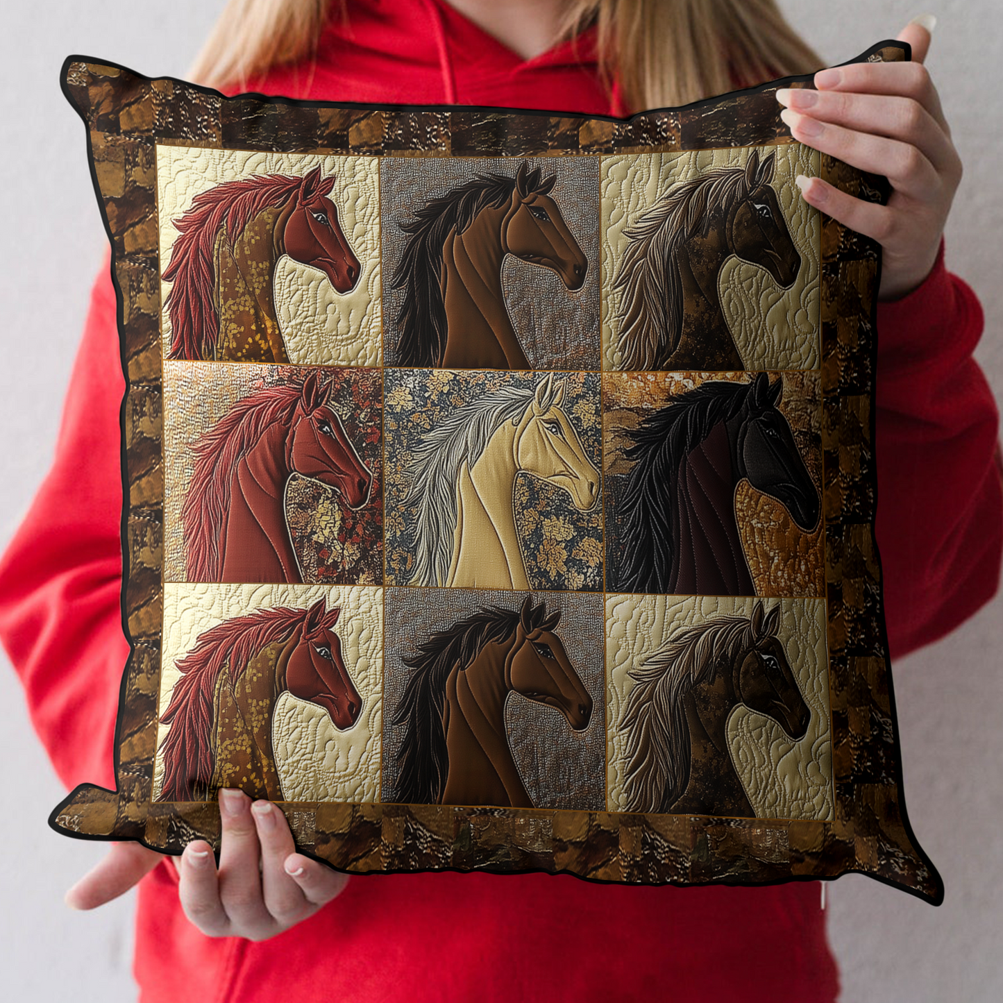 Galloping Grace Quilted Pillow Case NCU0DK3016