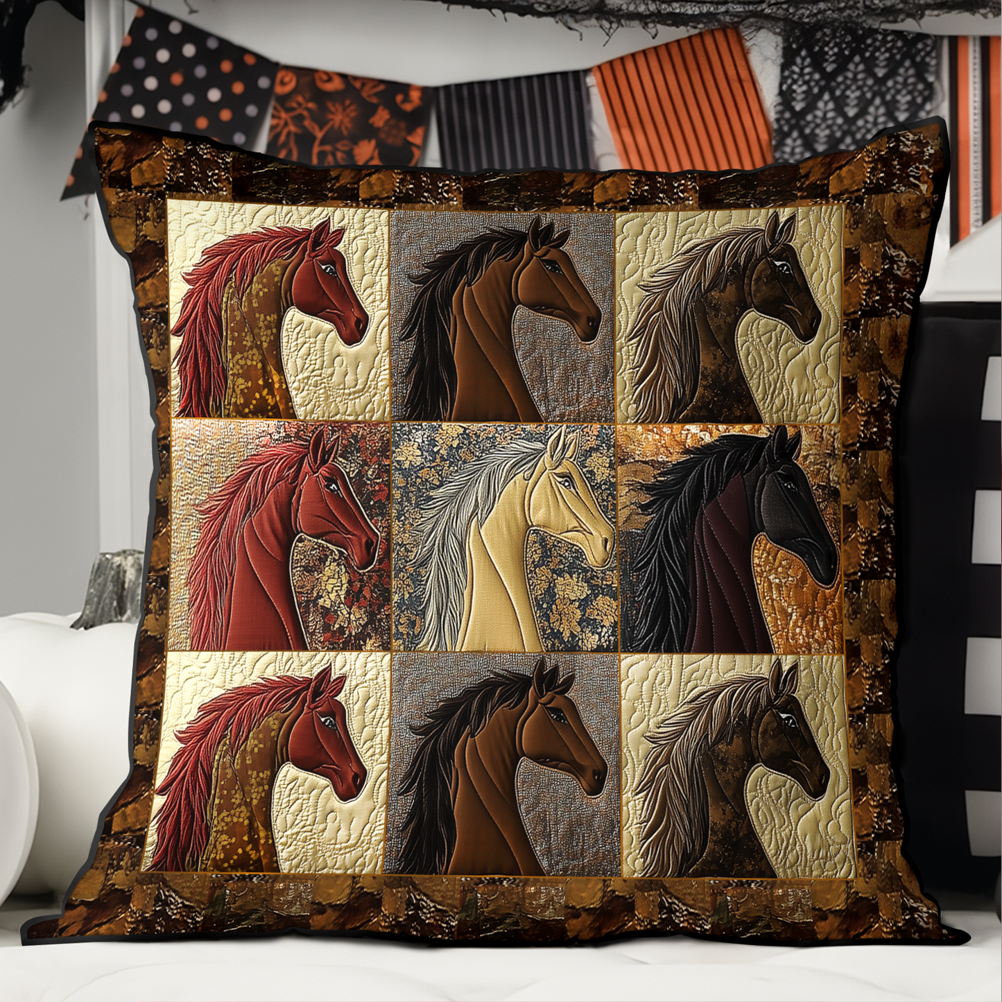 Galloping Grace Quilted Pillow Case NCU0DK3016