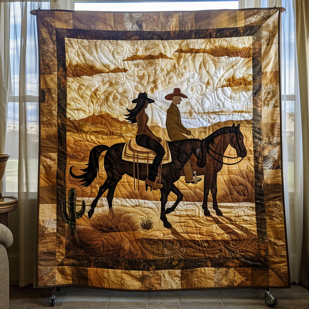 Galloping Partners Quilted Blanket NCU0DV2318