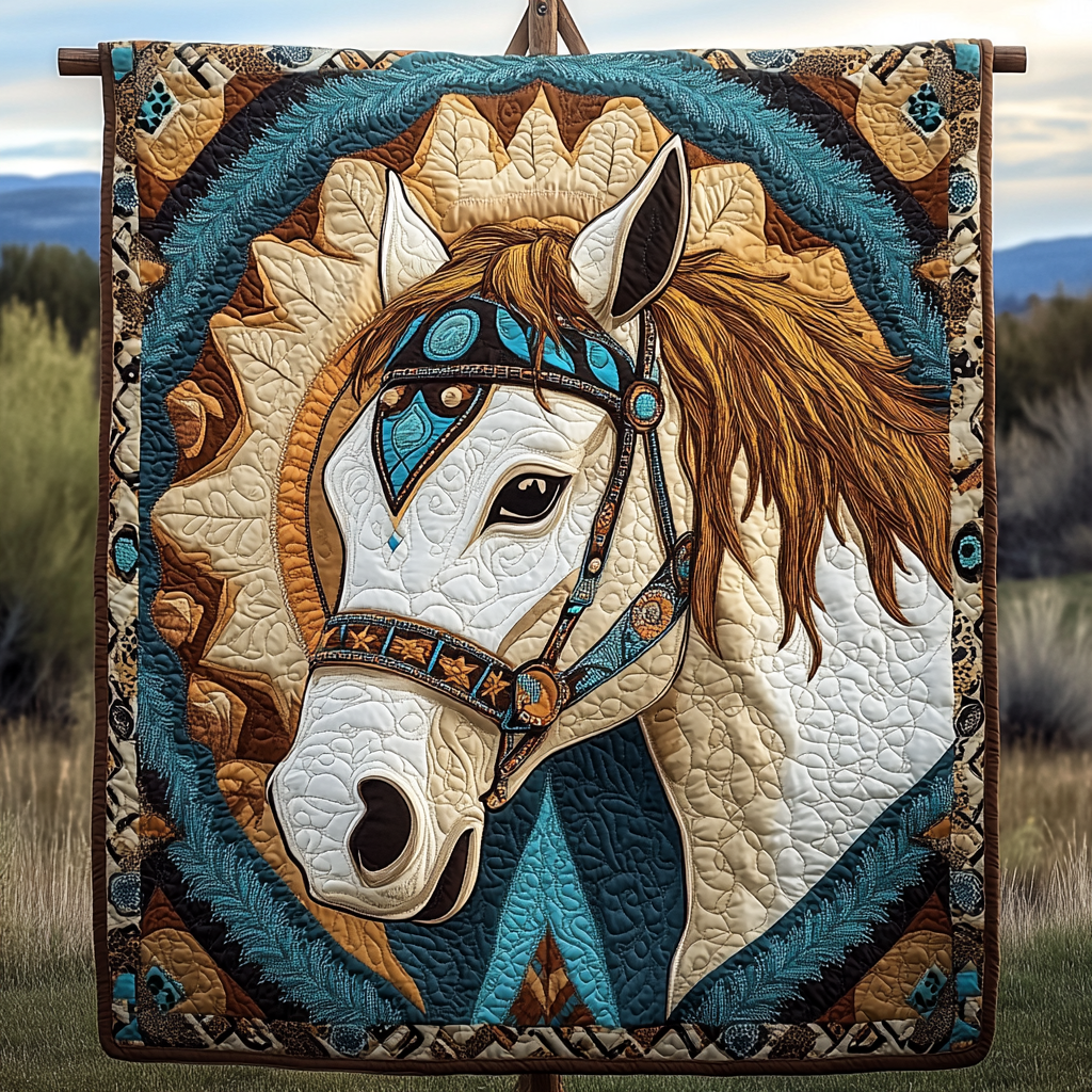 Galloping Plains Quilted Blanket NCU0DK3252