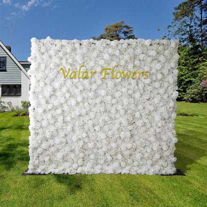 Roll Up Fabric Artificial Flower Wall Wedding Backdrop, Floral Party Decor, Event Photography-VF-100