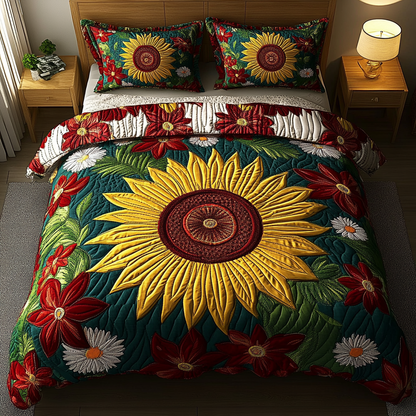 Juego de cama acolchado de 3 piezas Garden Bloom NCU0DK3631