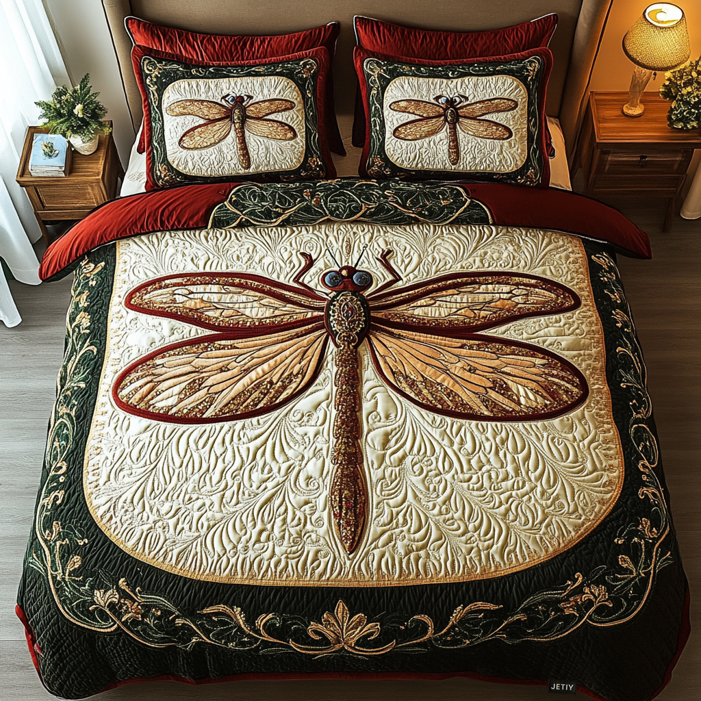 Garden Glider 3-Piece Quilted Bedding Set NCU0DK2300