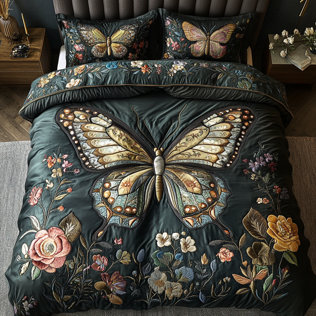 Garden Whisper 3-Piece Quilted Bedding Set NCU0DK2872