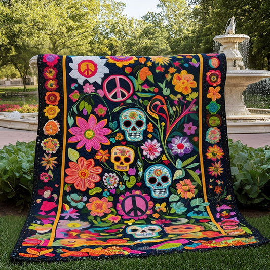 Garden of Skull Quilted Blanket NCU0PT2029