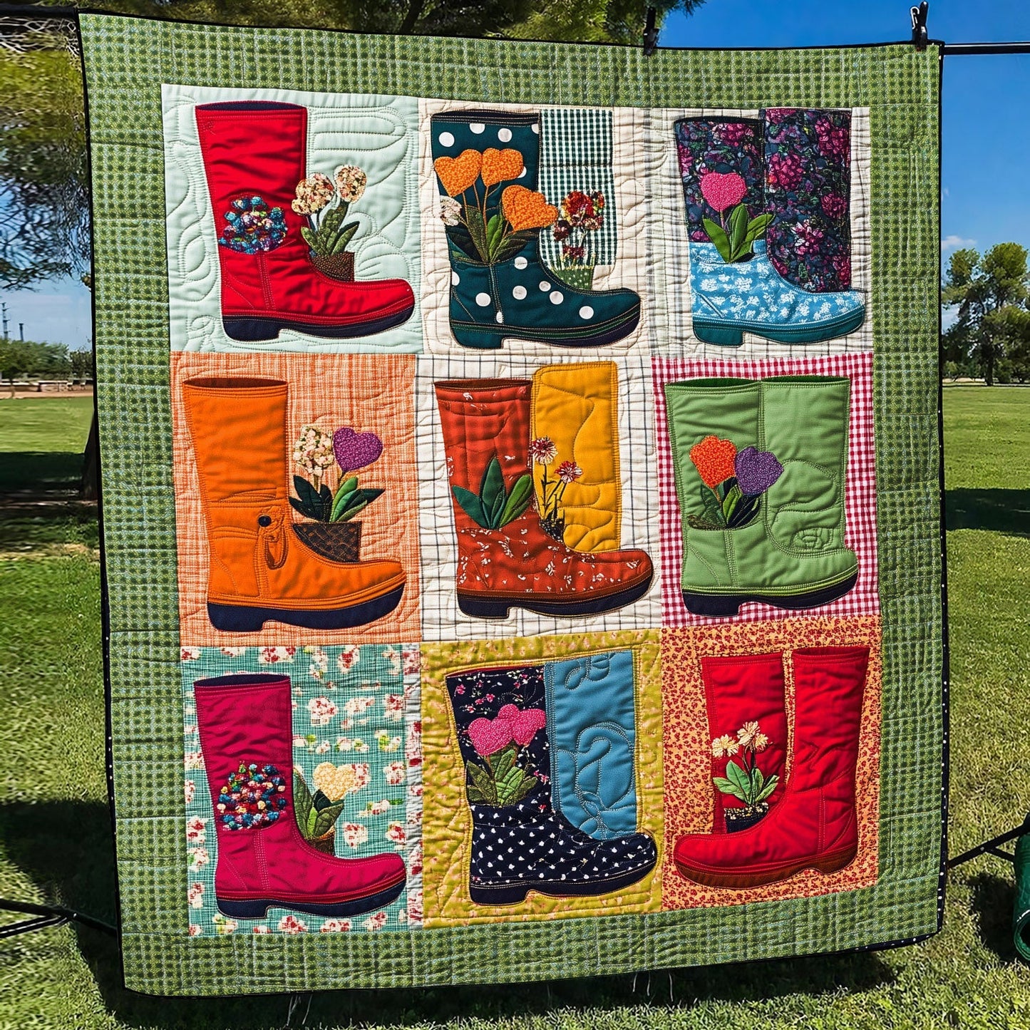 Gardening Steps Quilted Blanket NCU0TH1443