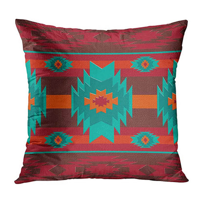 Red Rustic Aztec Cushion Covers