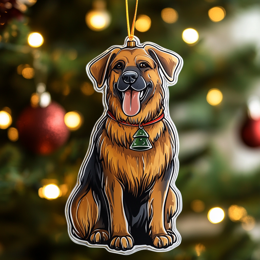 German Shepherd Christmas Charm Mica Ornament NCU0DK2219