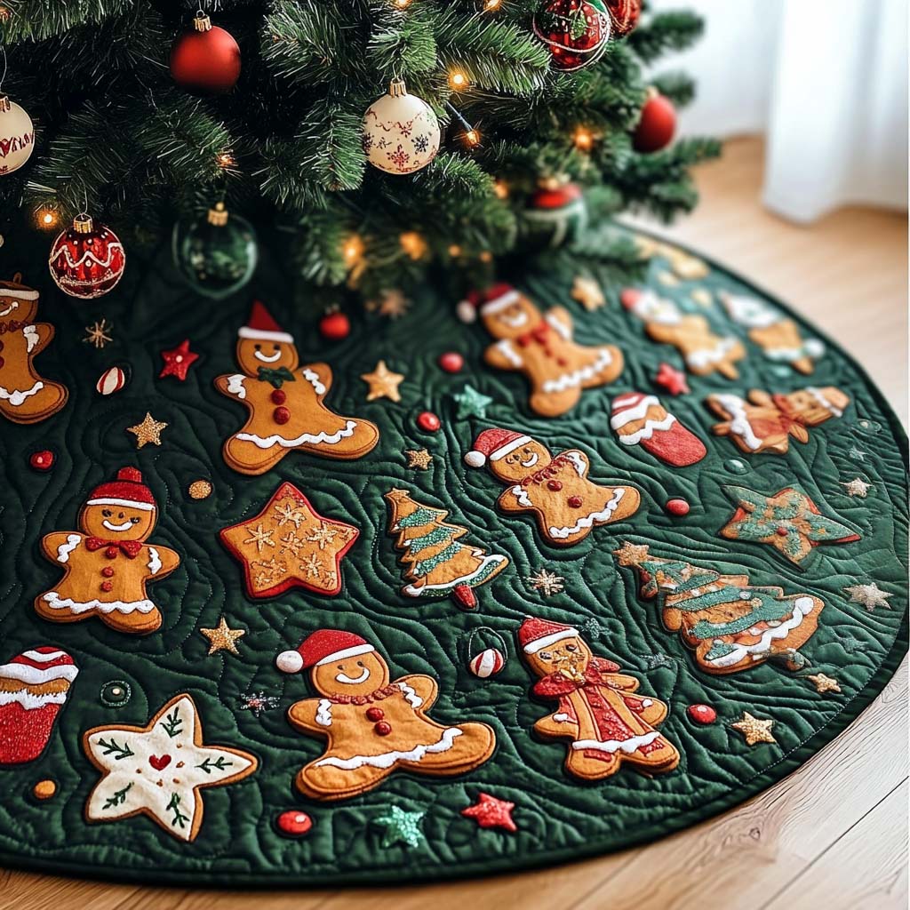 Christmas Quilted Tree Skirt NCU0VT44