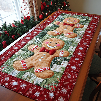 Gingerbread Joy Quilted Table Runner NCU0DK1429