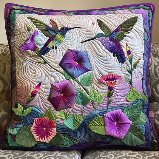 Glorious Hummingbird Quilted Pillow Case NCU0PT105