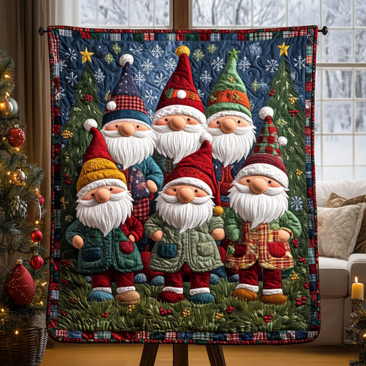 Gnome Gather Quilted Blanket NCU0VH1244