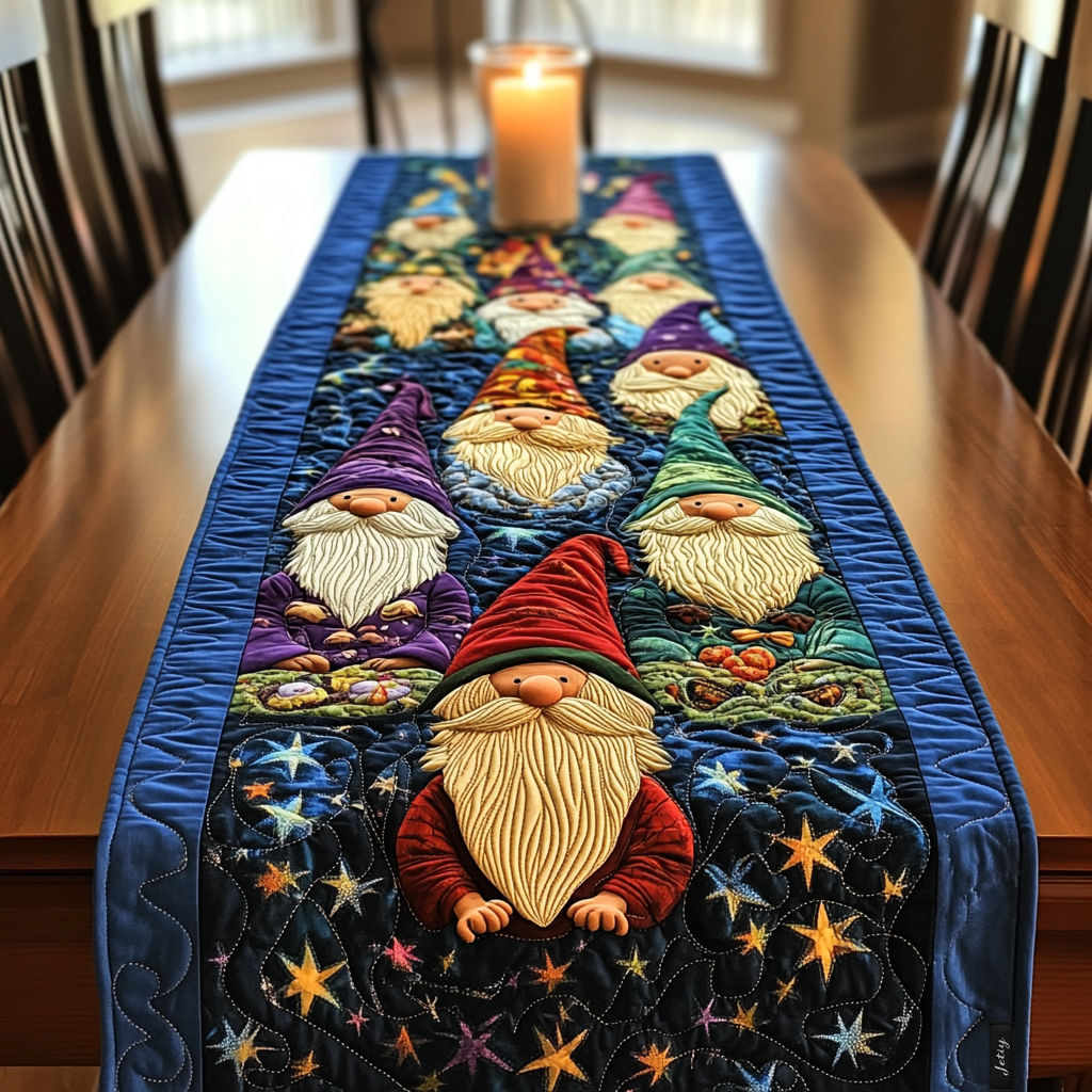 Gnome Spirit Quilted Table Runner NCU0VH457