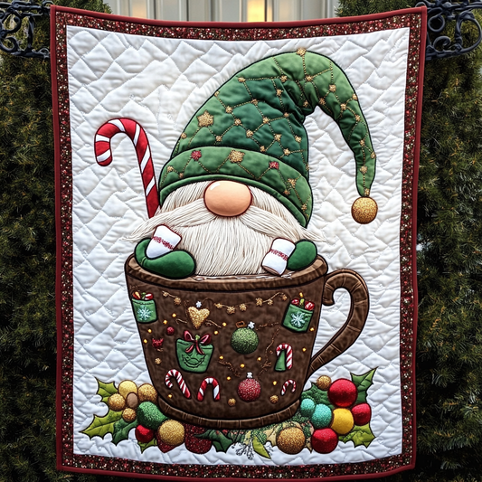 Gnome Yuletide Joy Quilted Blanket NCU0DK912