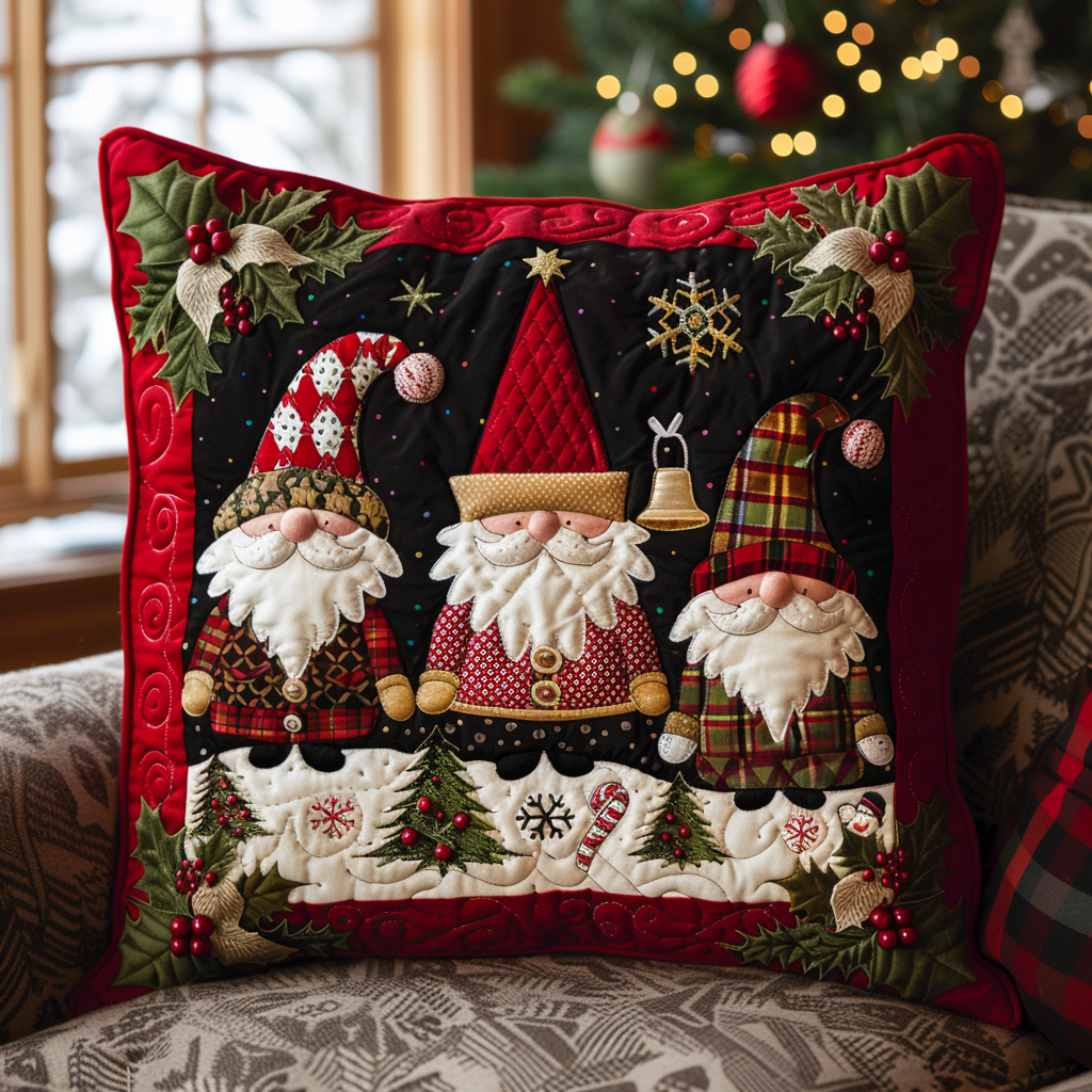 Gnomes Delight Quilted Pillow Case NCU0DV237