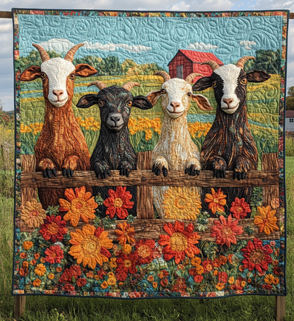 Goat Gathering Quilted Blanket NCU0DV2091