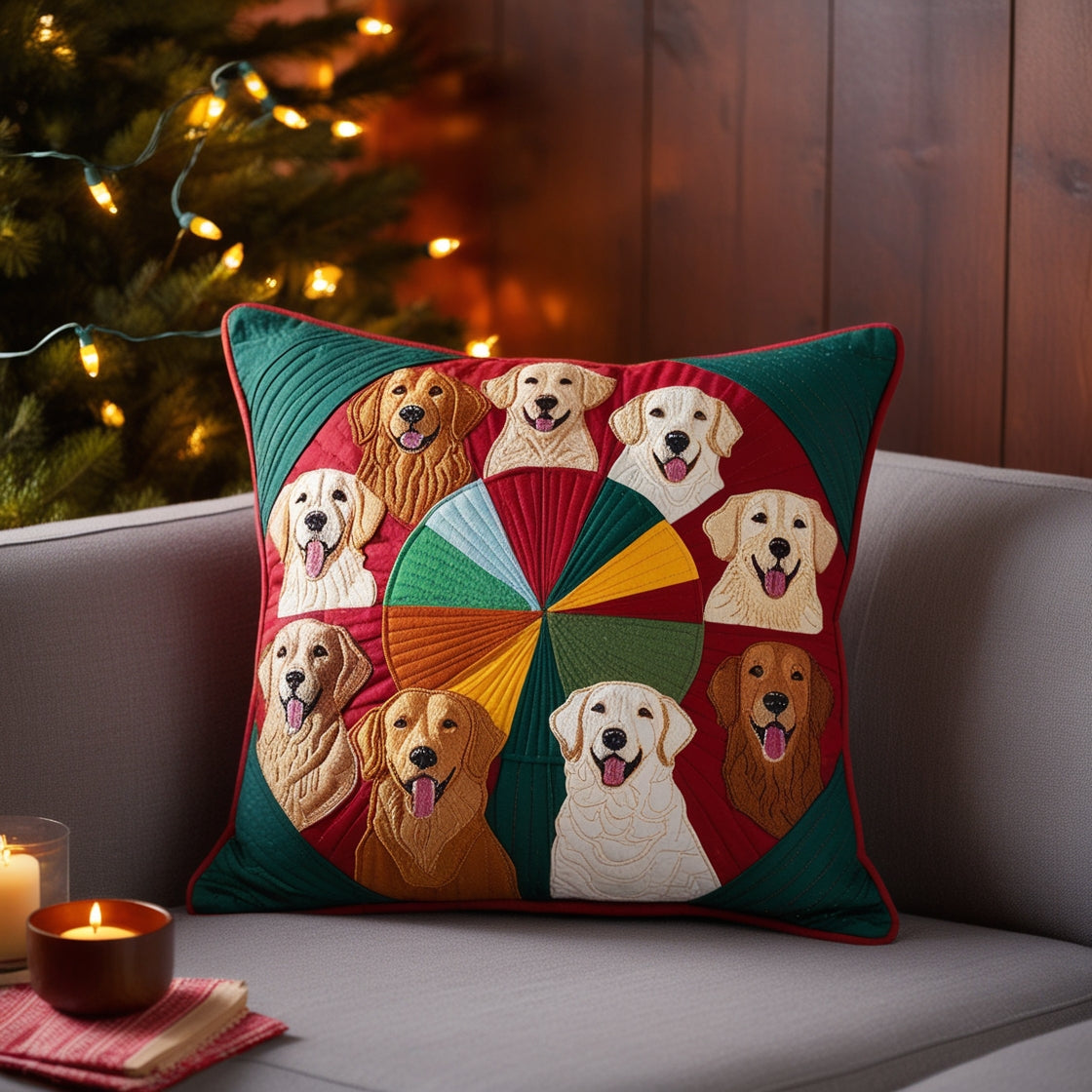 Golden Retriever NTA181024658 Quilted Pillow Case