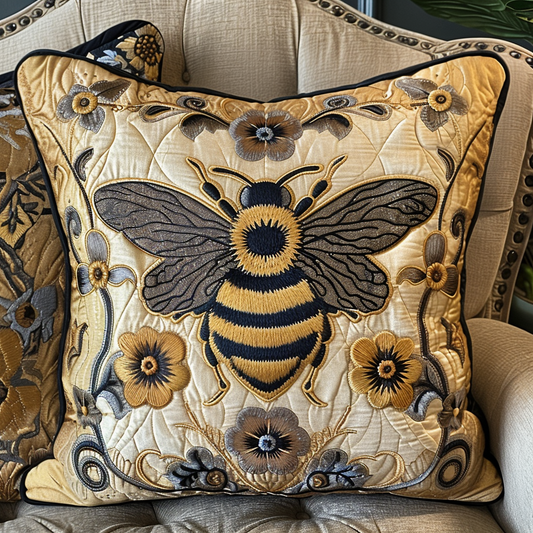 Golden Bumble  Quilted Pillow Case NCU0NT003