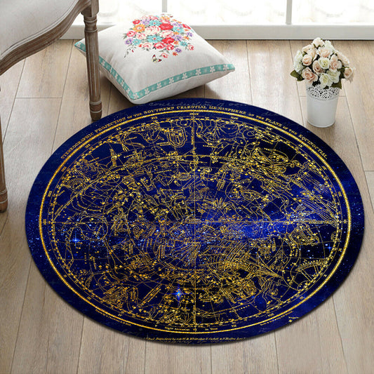 Golden Constellation CLM250928TM Round Area Rug