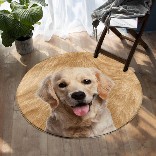 Golden Retriever CLP0711140MT Round Area Rug