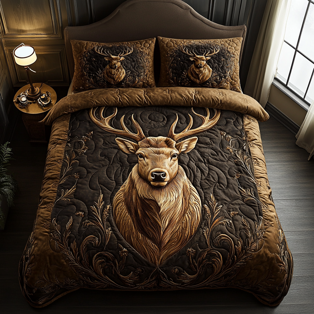 Juego de cama acolchado Golden Antlers NCU0DV2650