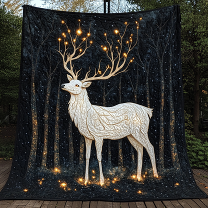 Golden Antlers Quilted Blanket NCU0DK3354