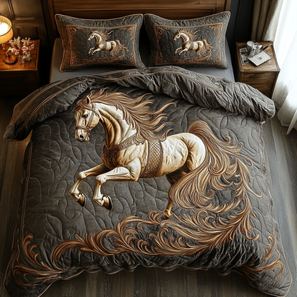 Golden Canter Quilted Bedding Set NCU0DV2541