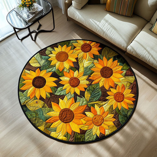 Golden Fields Quilted Round Mat NCU0PT1119