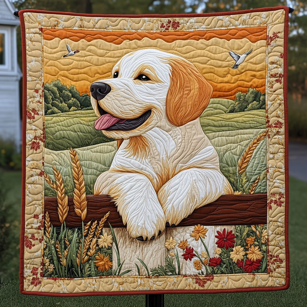 Golden Harvest Smile Quilted Blanket NCU0DK1541