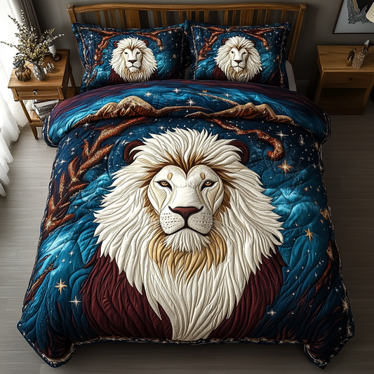 Golden Mane 3-Piece Quilted Bedding Set NCU0DK3318