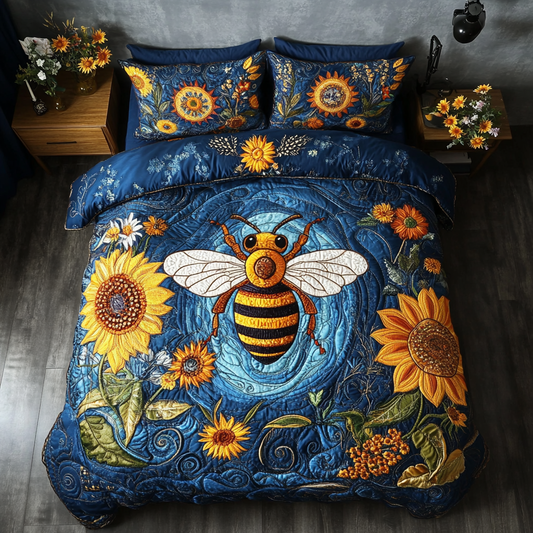 Golden Nectar 3-Piece Quilted Bedding Set NCU0DK2857