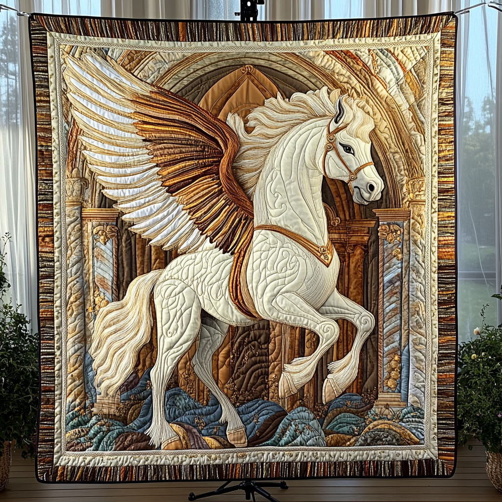 Golden Pegasus Quilted Blanket NCU0DK3590